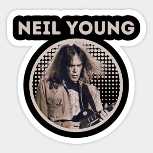 neil young || soft pink Sticker